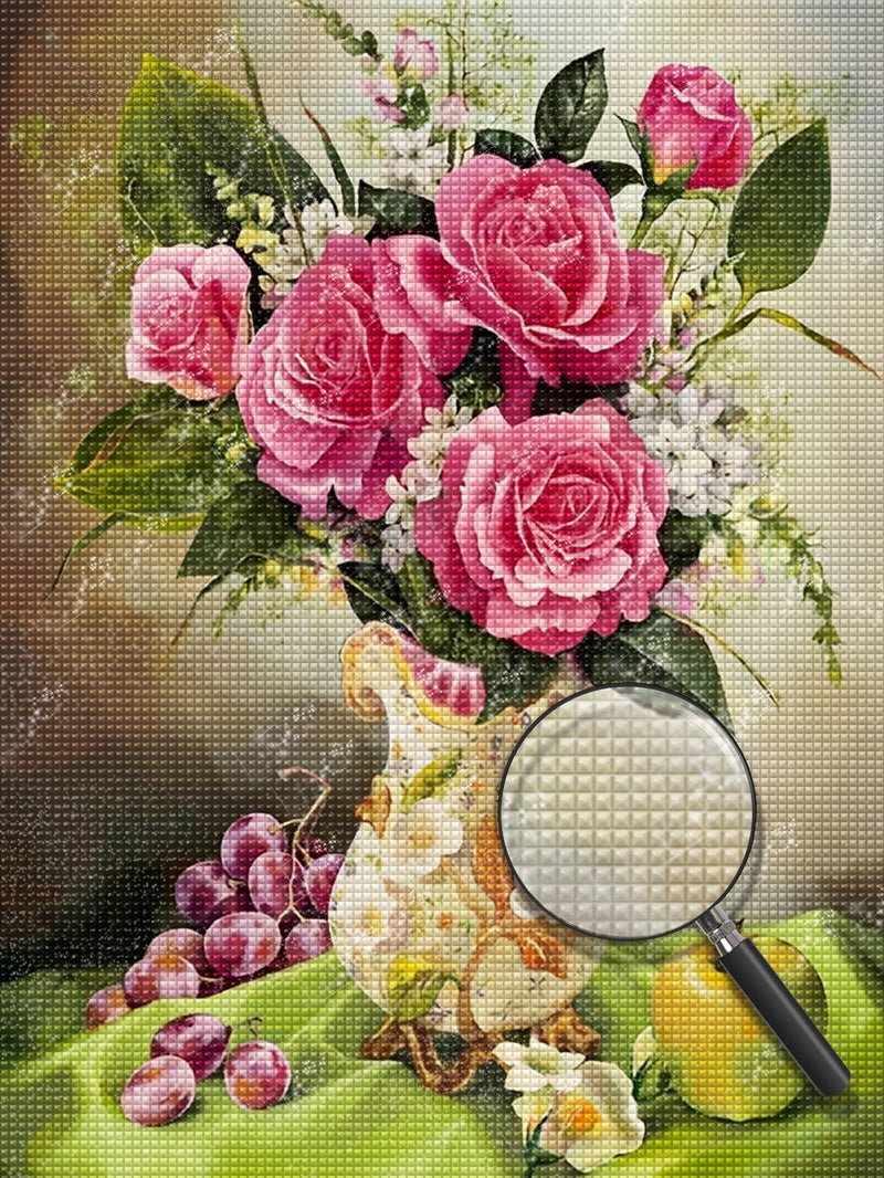 Bouquet of Roses with Fruits 5D DIY Diamond Painting Kits