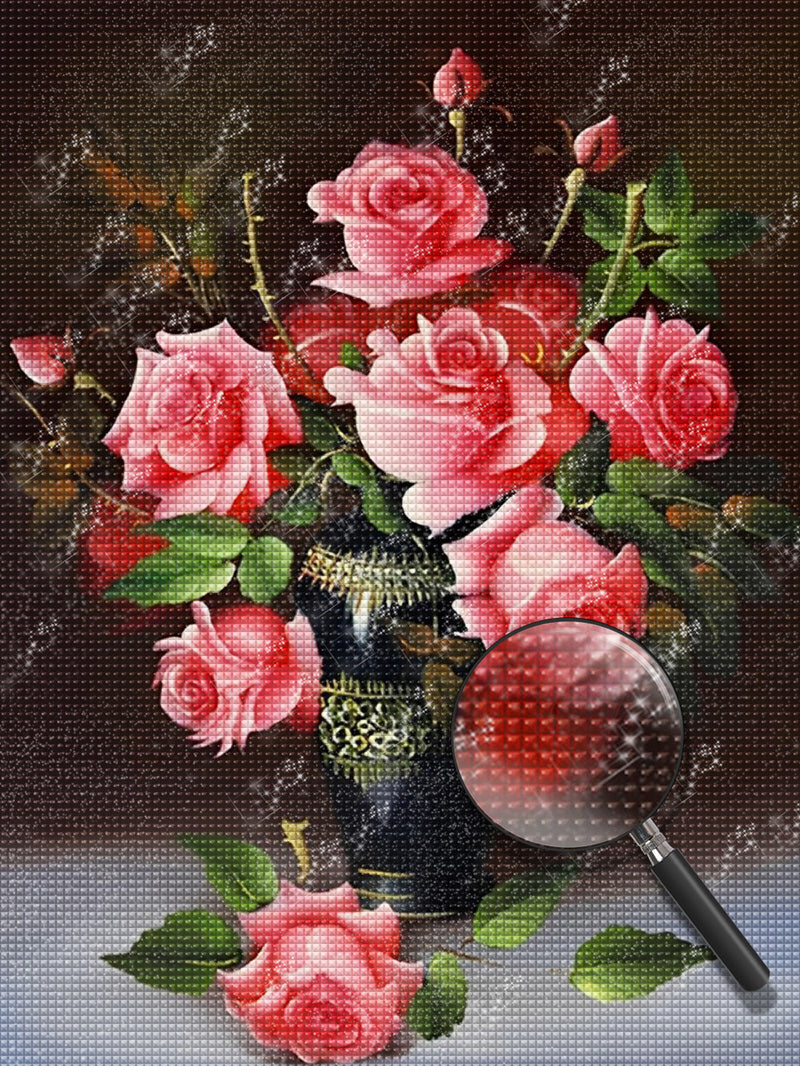 A Bouquet of Pink Roses 5D DIY Diamond Painting Kits