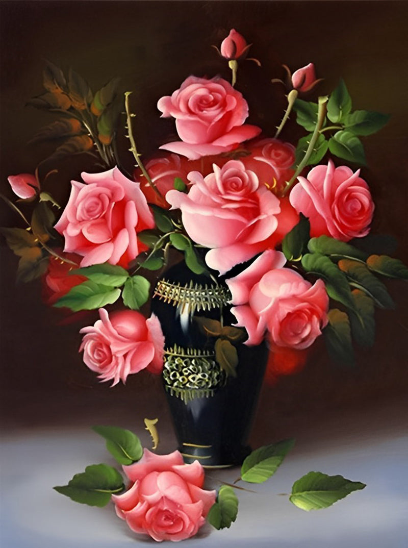 A Bouquet of Pink Roses 5D DIY Diamond Painting Kits