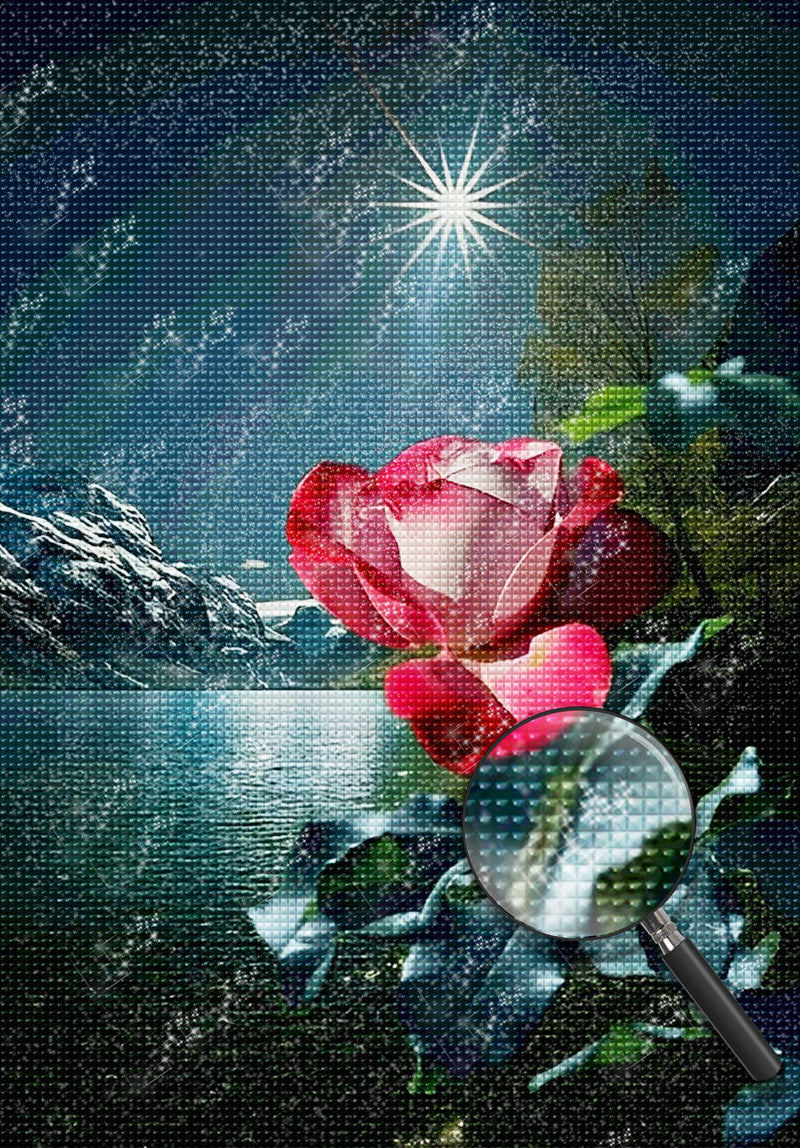 Rose and the Luminous Star 5D DIY Diamond Painting Kits