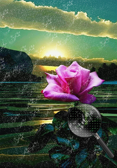 Violet Rose and the Rising Sun 5D DIY Diamond Painting Kits
