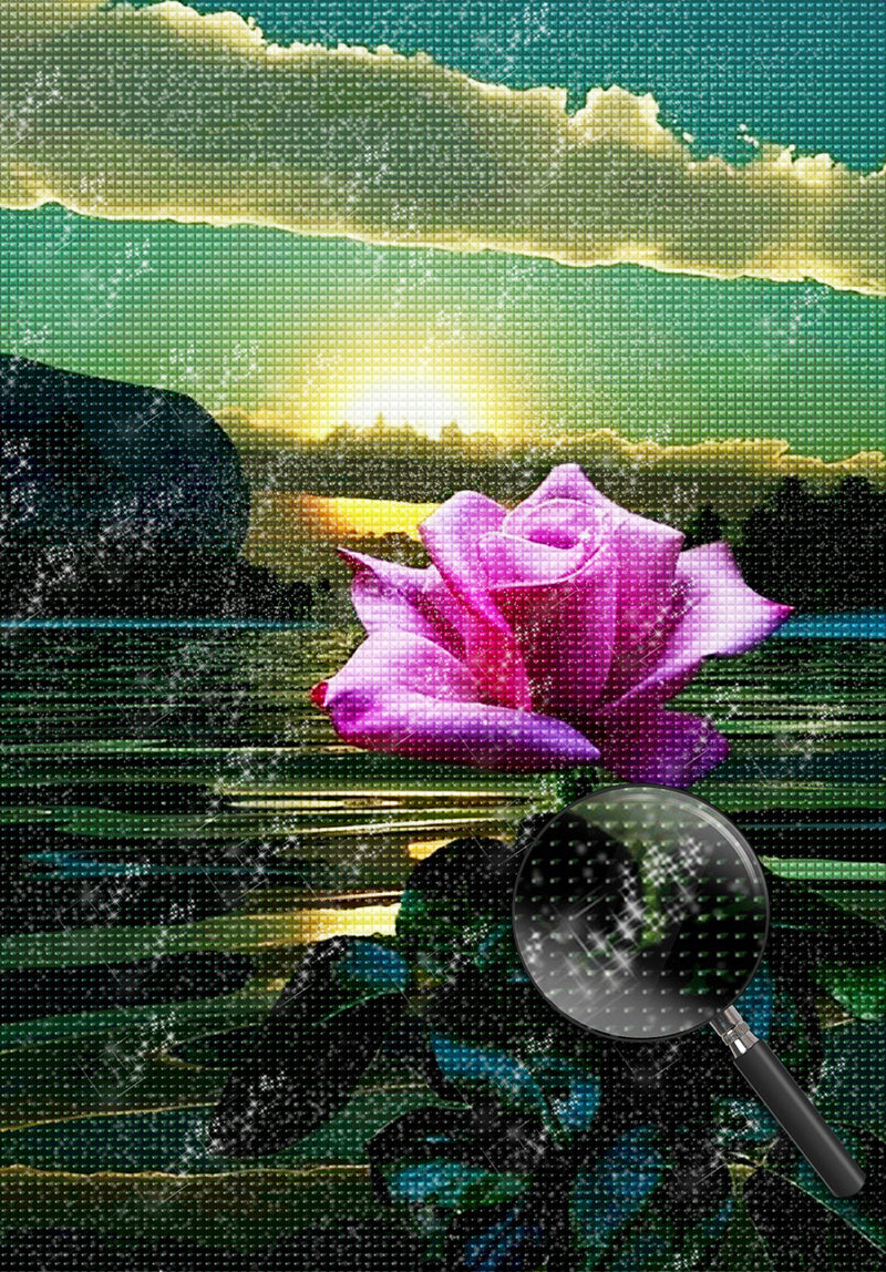 Violet Rose and the Rising Sun 5D DIY Diamond Painting Kits