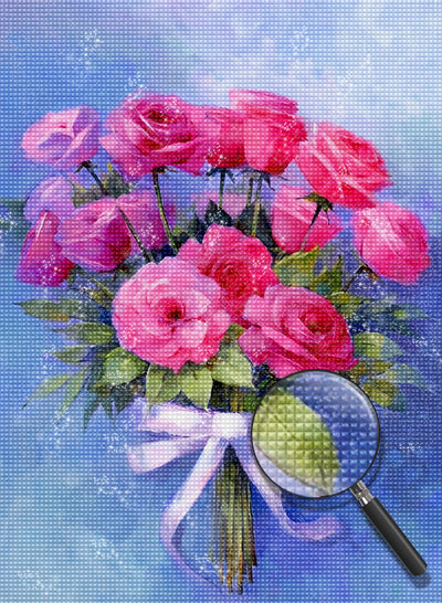 A Bouquet of Pink Roses 5D DIY Diamond Painting Kits