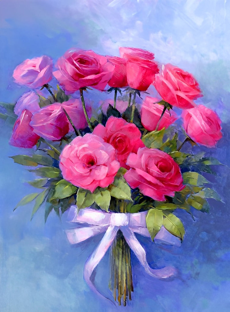 A Bouquet of Pink Roses 5D DIY Diamond Painting Kits