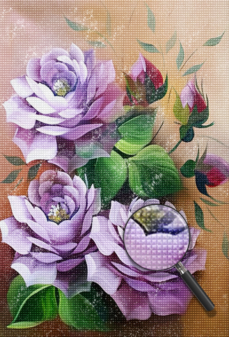 Purple Roses 5D DIY Diamond Painting Kits