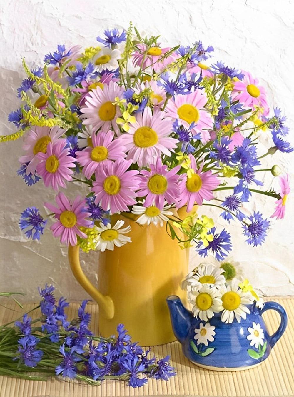 Pink and Purple Chrysanthemums Diamond Painting