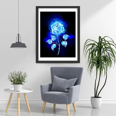 Blue Rose and Blue Flame 5D DIY Diamond Painting Kits