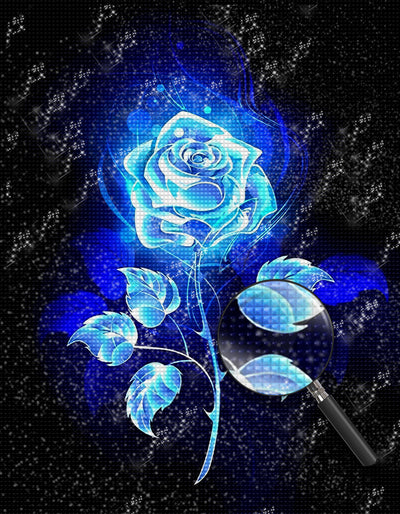 Blue Rose and Blue Flame 5D DIY Diamond Painting Kits