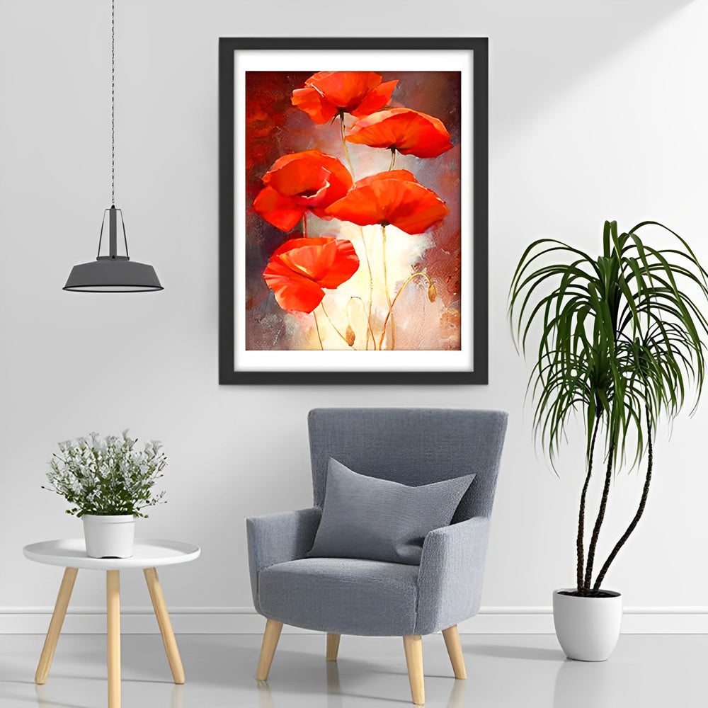 Red Poppies Diamond Painting