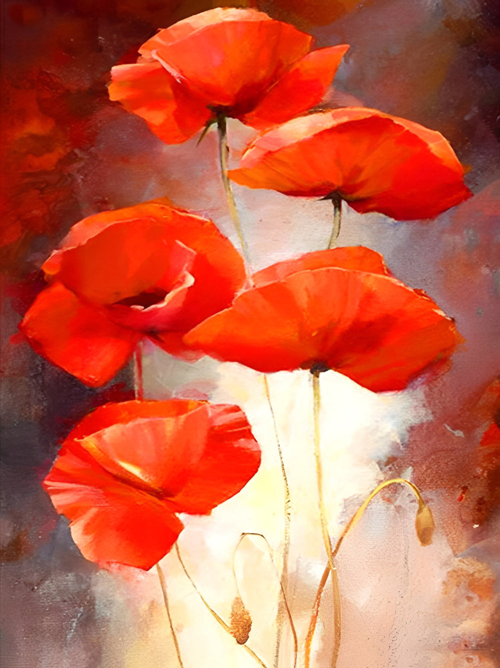 Red Poppies Diamond Painting