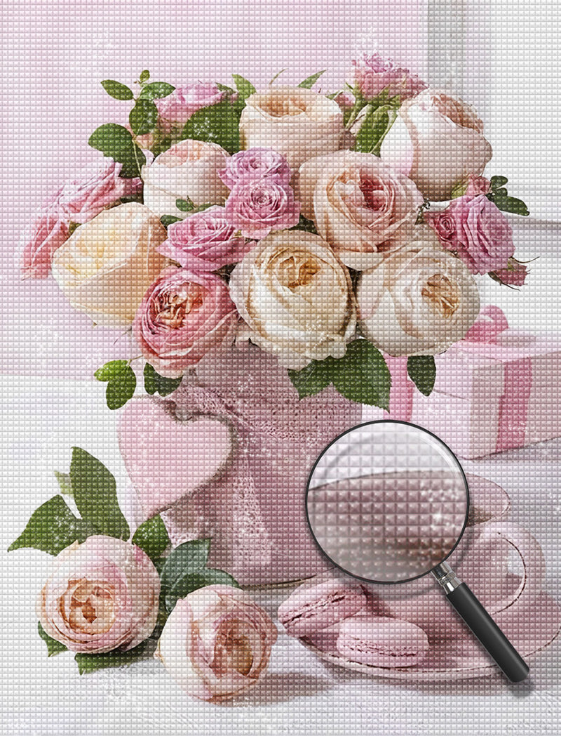 Roses and the Rose Cup 5D DIY Diamond Painting Kits
