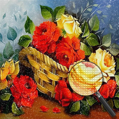 Peonies in a Basket 5D DIY Diamond Painting Kits