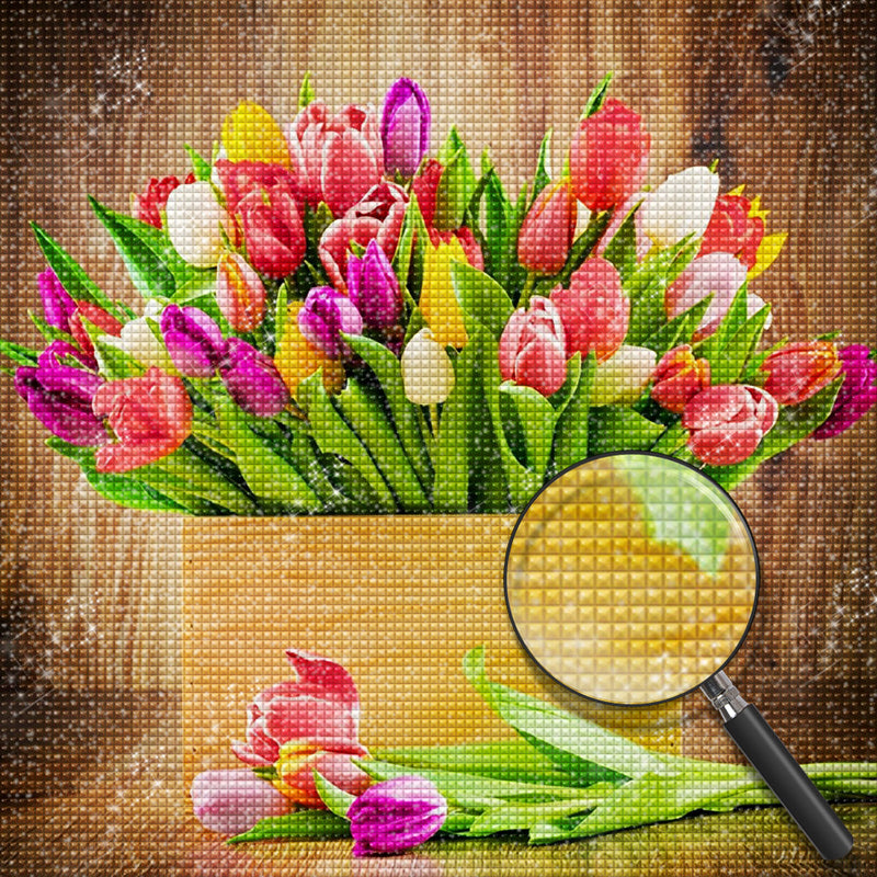 Colorful Tulips Diamond Painting