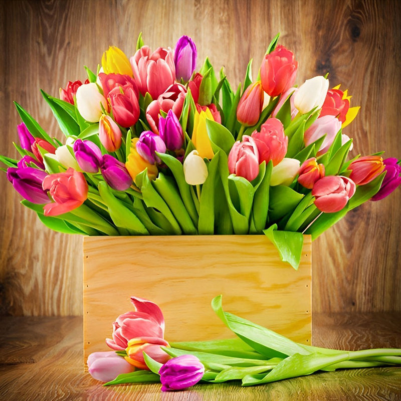 Colorful Tulips 5D DIY Diamond Painting Kits