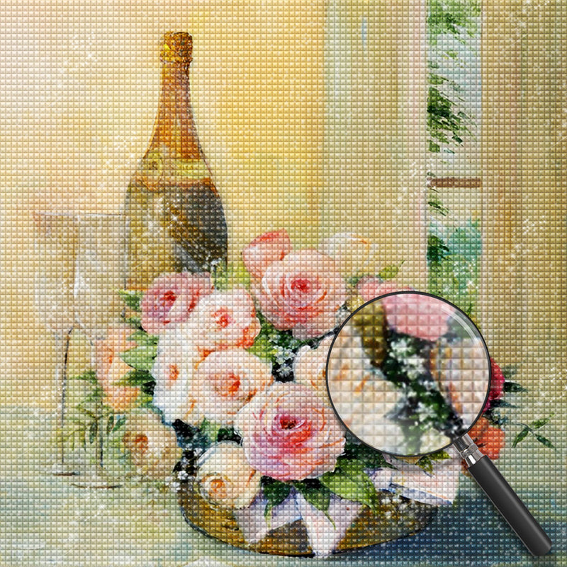 Roses and Wine 5D DIY Diamond Painting Kits