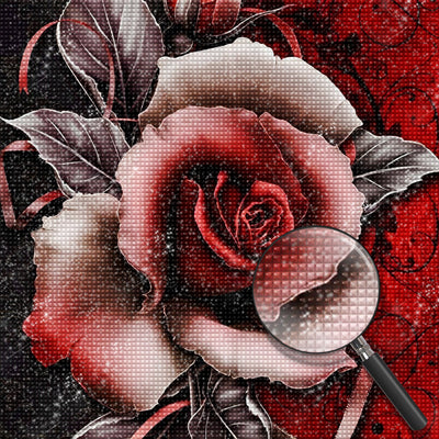Red and Black Rose 5D DIY Diamond Painting Kits