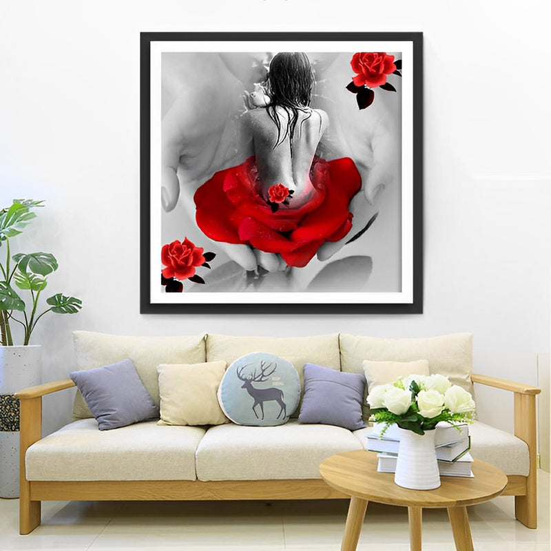 Woman and Red Roses 5D DIY Diamond Painting Kits
