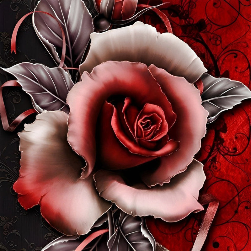 Red and Black Rose 5D DIY Diamond Painting Kits