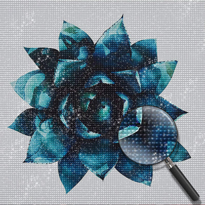 Dark Blue Lotus Diamond Painting