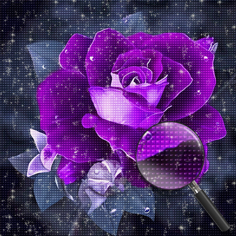 Purple Rose 5D DIY Diamond Painting Kits