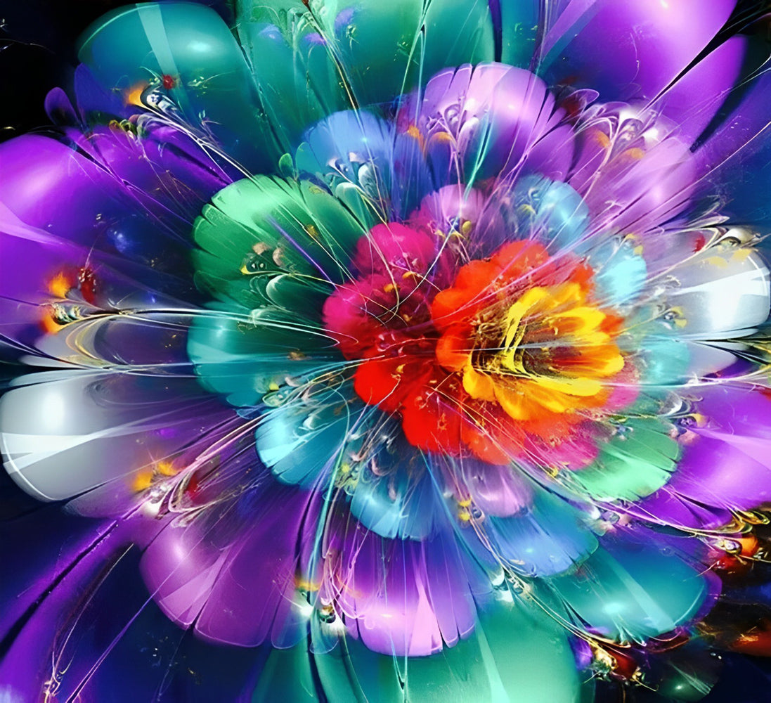 Beautiful Colorful Lotus Diamond Painting