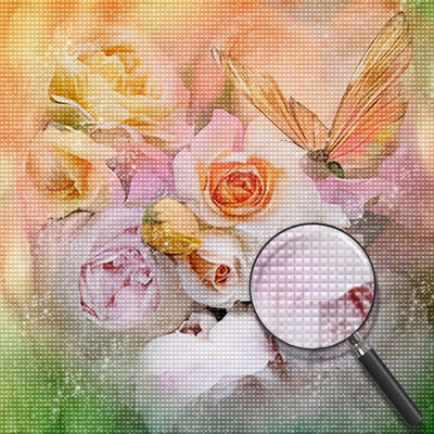 Beautiful Roses and Butterfly 5D DIY Diamond Painting Kits