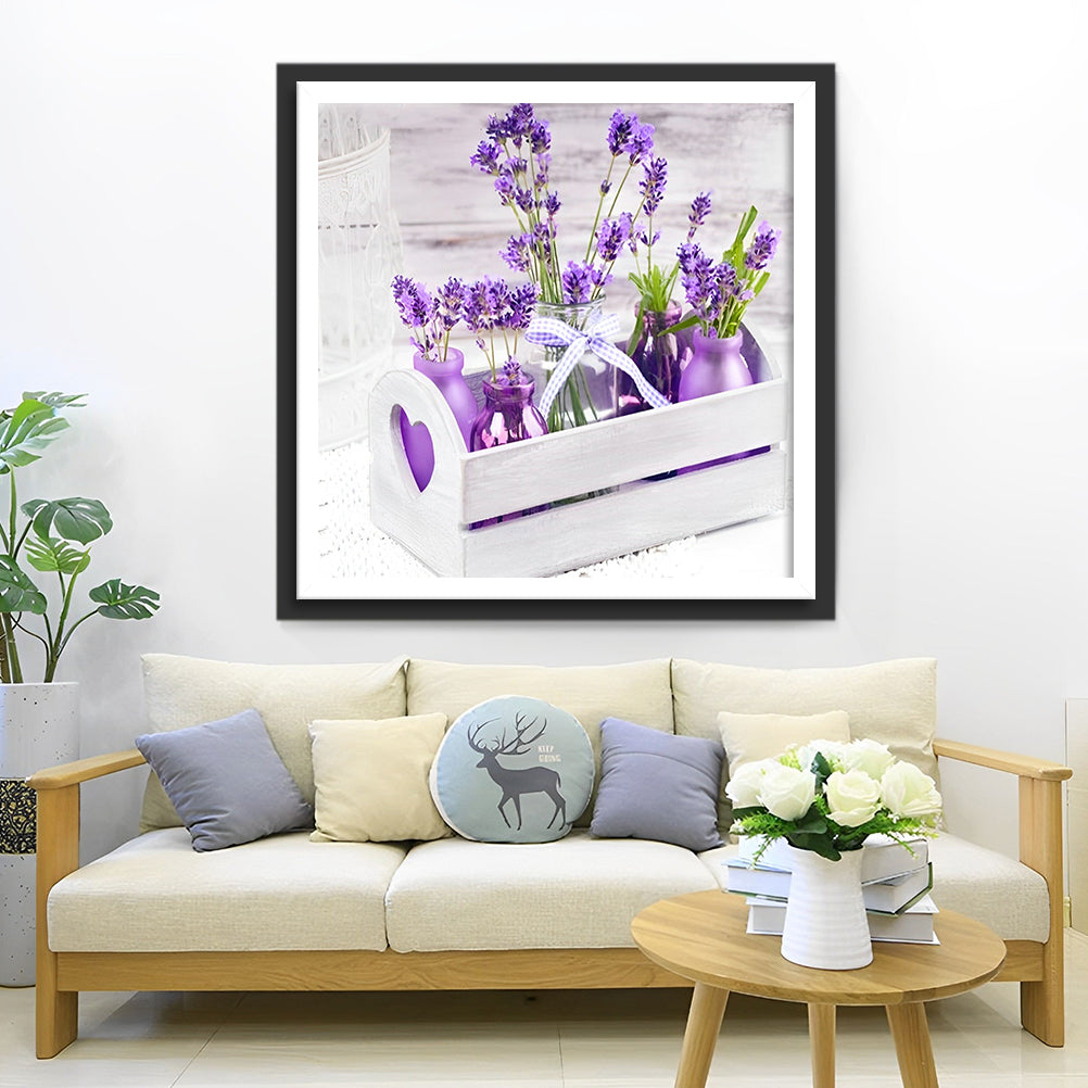 Lavenders and Vases Diamond Painting