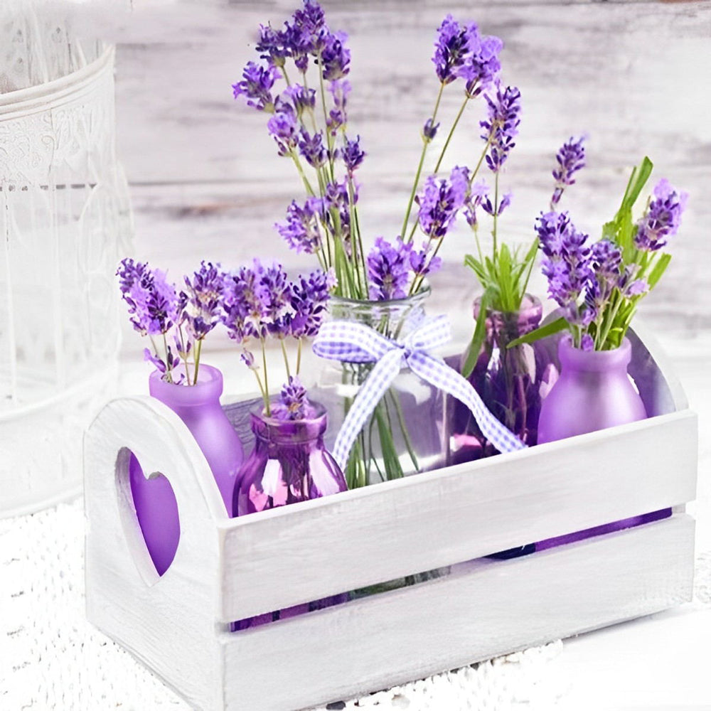 Lavenders and Vases Diamond Painting
