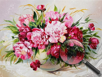 Multicolored Peonies Diamond Painting