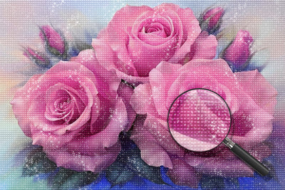 Three Beautiful Roses 5D DIY Diamond Painting Kits