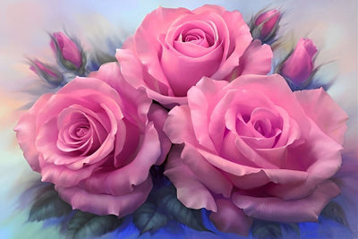 Three Beautiful Roses 5D DIY Diamond Painting Kits