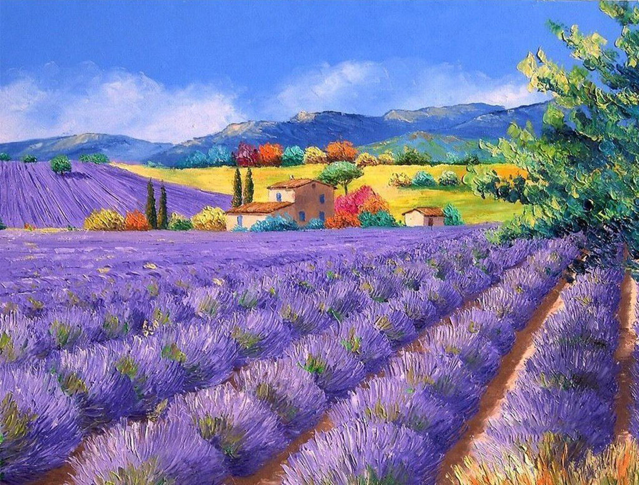 A Large Plot of Lavender Diamond Painting