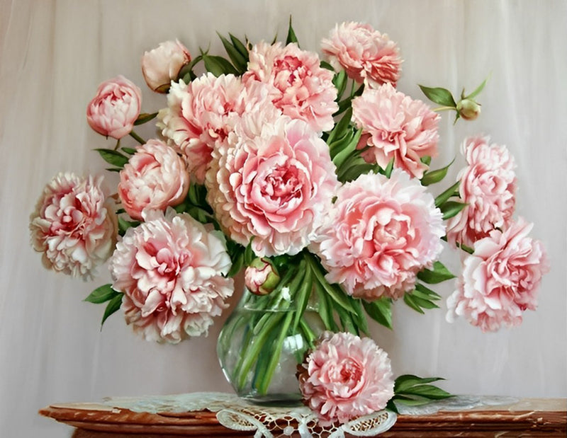 Light Pink Peonies Diamond Painting