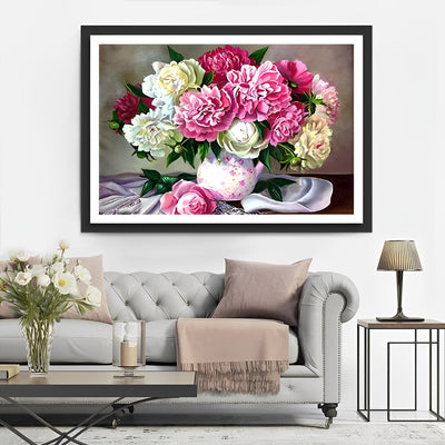 Beautiful Colorful Peonies Diamond Painting