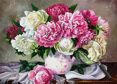 Beautiful Colorful Peonies Diamond Painting