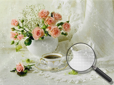 Roses and Tea 5D DIY Diamond Painting Kits