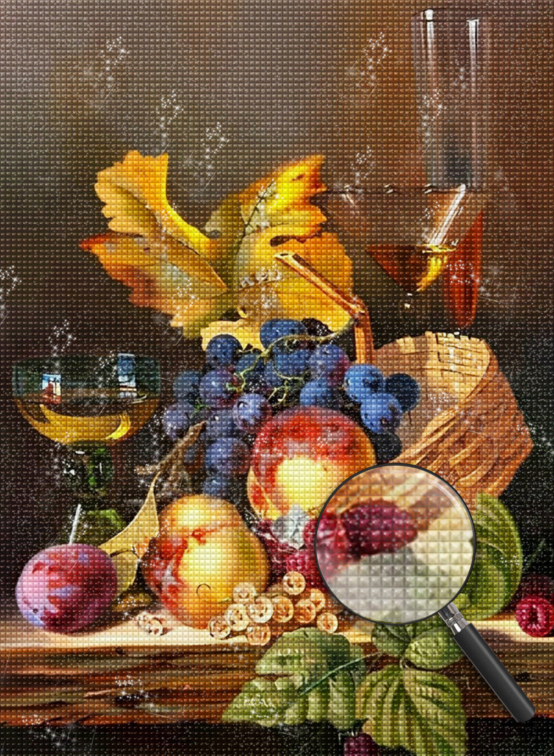 A Basket of Fruits Diamond Painting