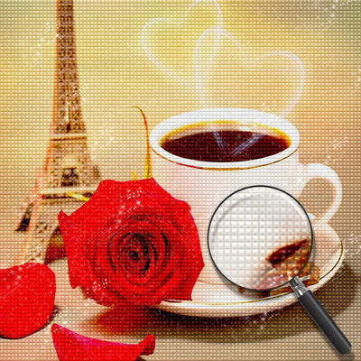 Coffee and Eiffel Tower 5D DIY Diamond Painting Kits