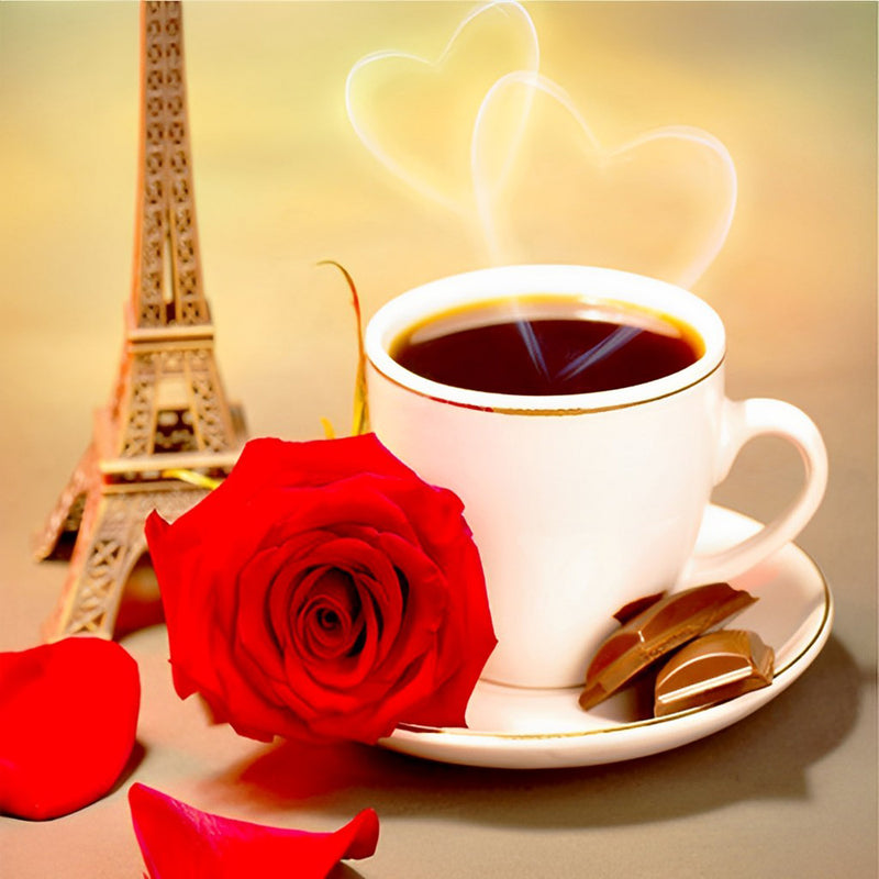 Coffee and Eiffel Tower 5D DIY Diamond Painting Kits