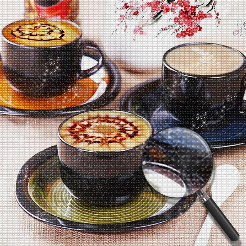 Three Cups of Coffee Diamond Painting