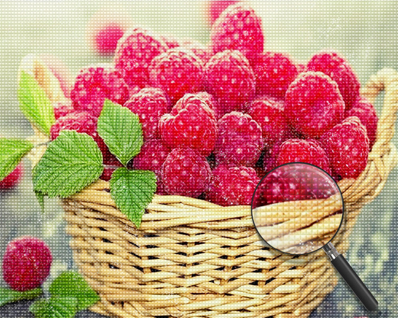 A Basket of Raspberries Diamond Painting