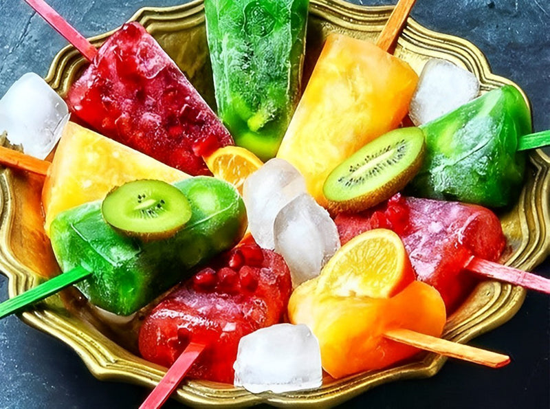 Ice-lolly with Fruit Flavors Diamond Painting