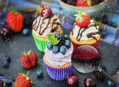 Cupcakes and Fruits 5D DIY Diamond Painting Kits