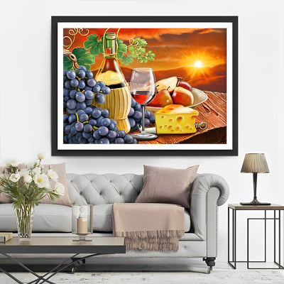 Wine, Cheese and Fruit 5D DIY Diamond Painting Kits