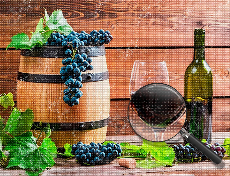Red Wine and Grapes 5D DIY Diamond Painting Kits