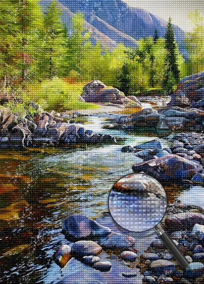 Stream in Forest 5D DIY Diamond Painting Kits