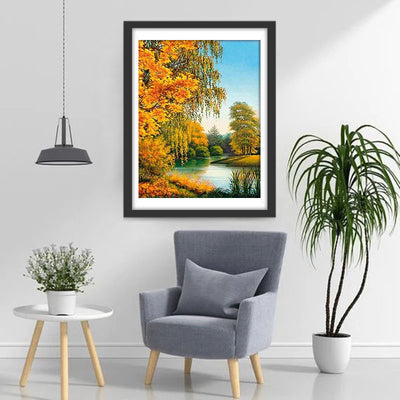 Forest with Yellow Leaves Diamond Painting