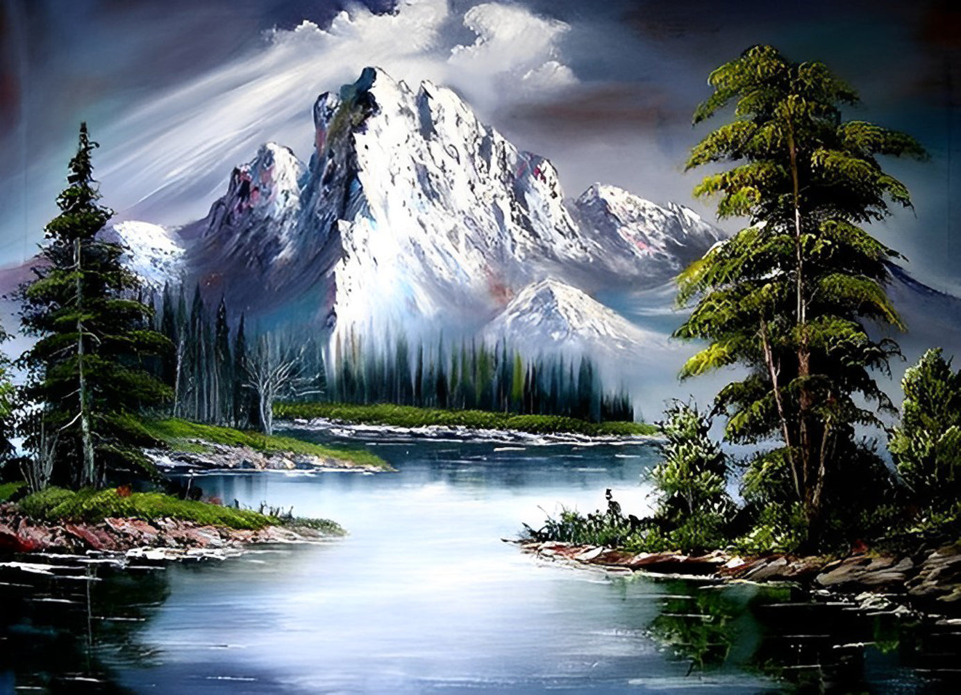 Forest and Snow Mountains Diamond Painting