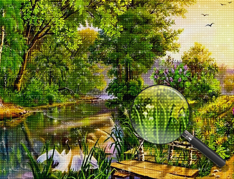 Forest and crane 5D DIY Diamond Painting Kits