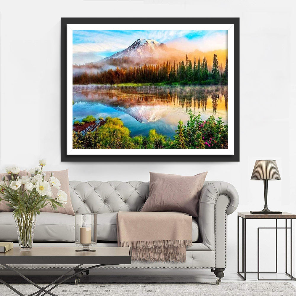 Magnificent Landscape of the Mountains Diamond Painting